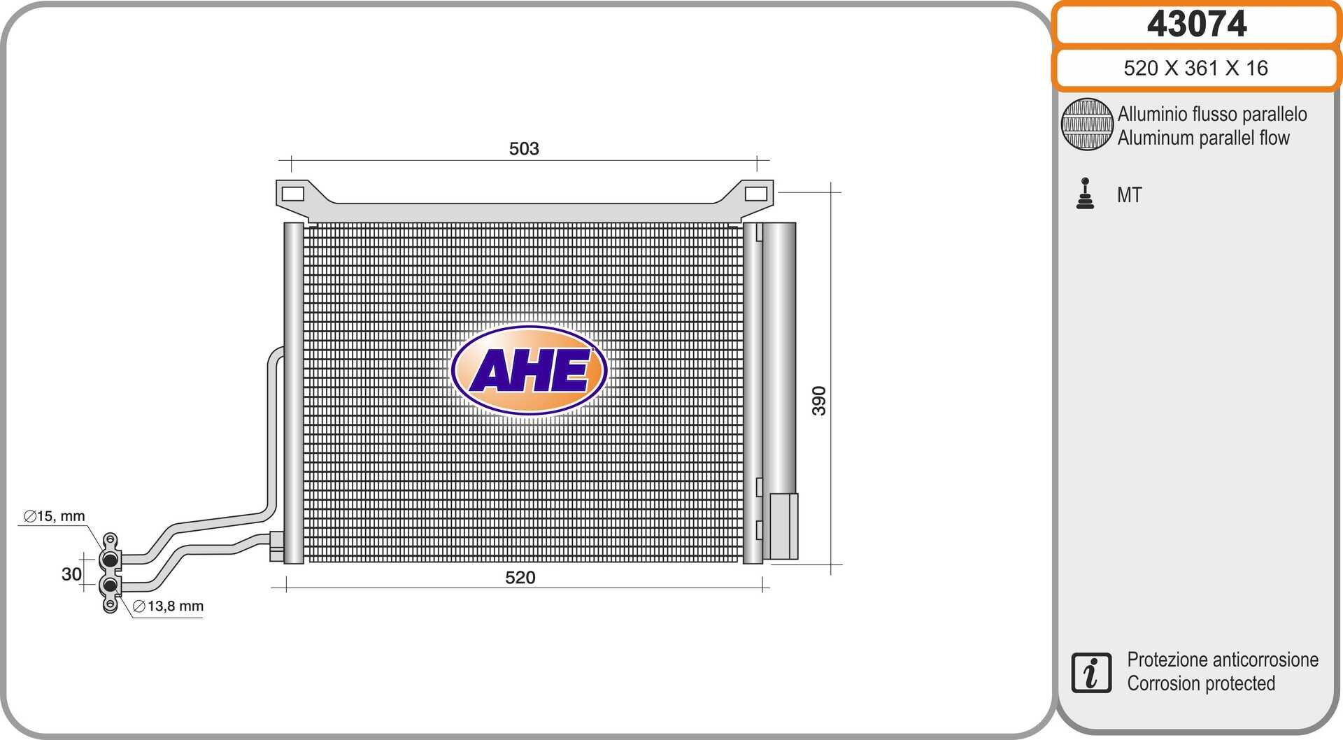 Kondensator, Klimaanlage AHE 43074