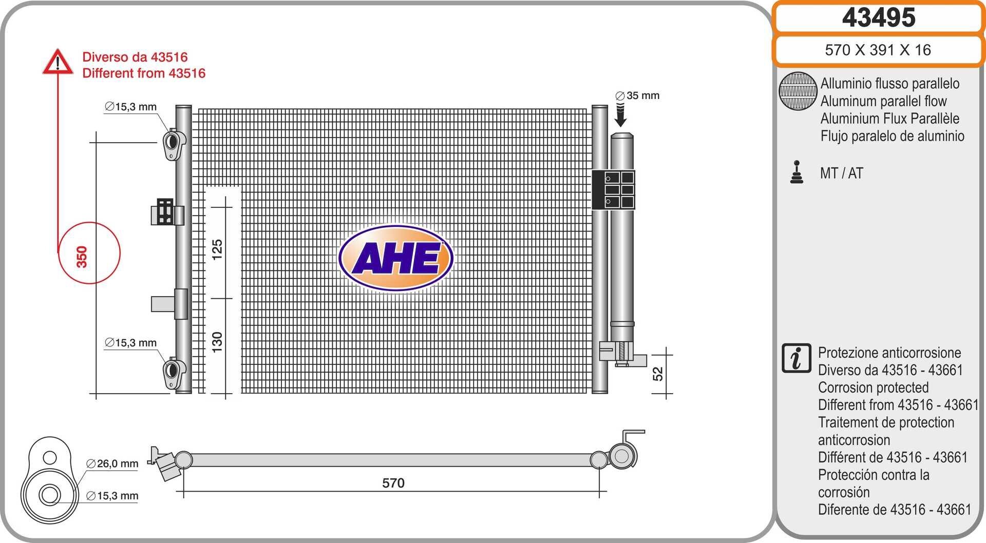 Kondensator, Klimaanlage AHE 43495