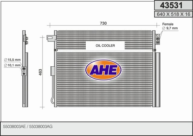 Kondensator, Klimaanlage AHE 43531