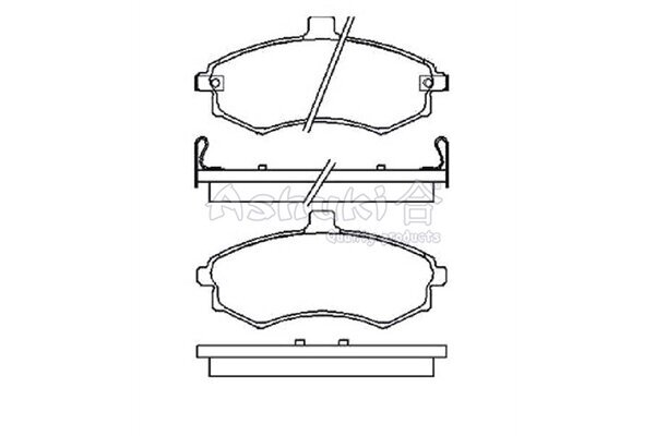 Bremsbelagsatz, Scheibenbremse ASHUKI by Palidium 1080-5350