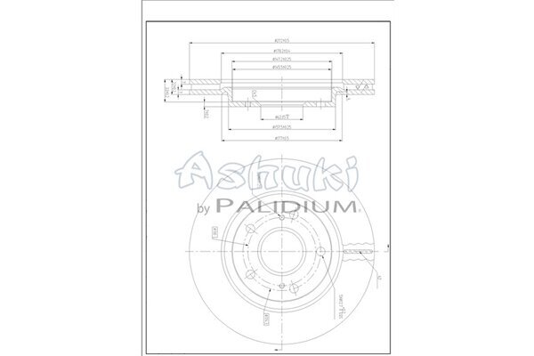 Bremsscheibe ASHUKI by Palidium K016-68