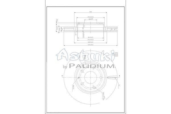 Bremsscheibe ASHUKI by Palidium M616-12