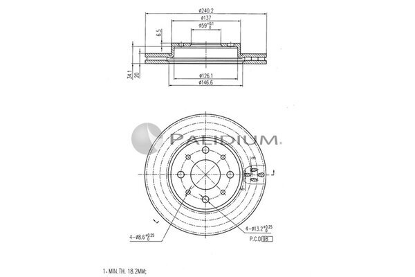 Bremsscheibe ASHUKI by Palidium P330-058