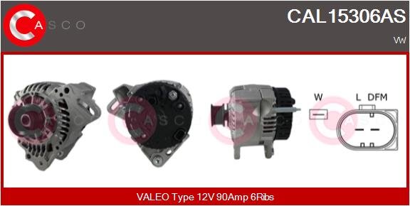 Generator 12 V CASCO CAL15306AS