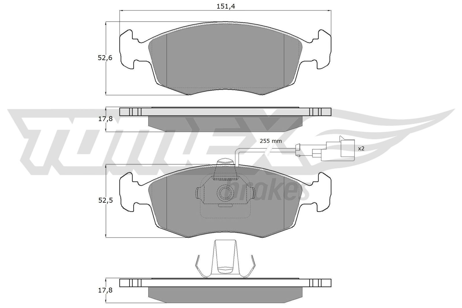 Bremsbelagsatz, Scheibenbremse TOMEX Brakes TX 14-11