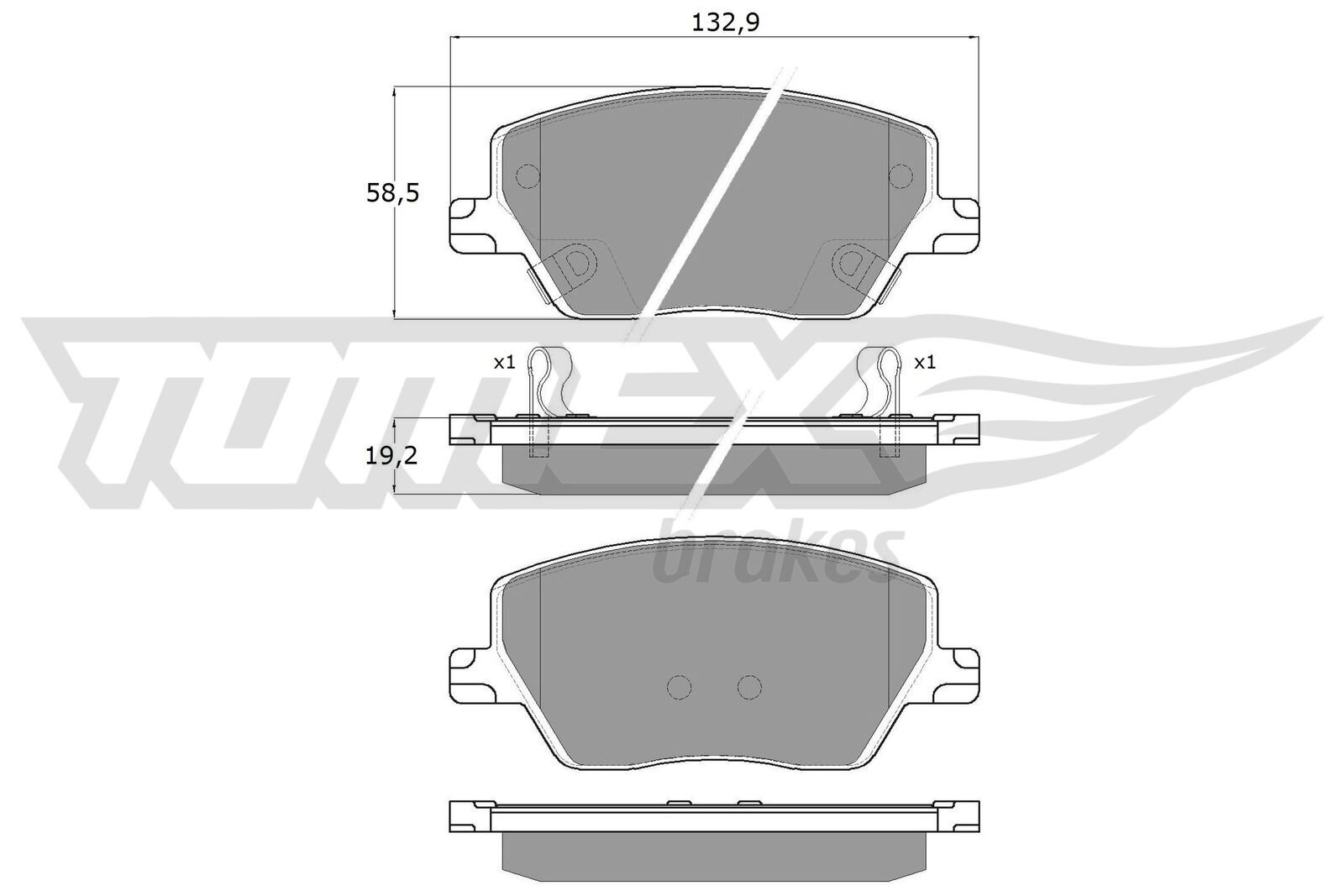 Bremsbelagsatz, Scheibenbremse TOMEX Brakes TX 18-09