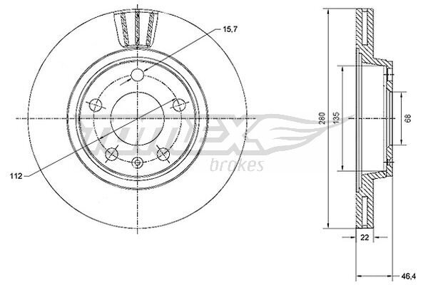 Bremsscheibe TOMEX Brakes TX 70-21