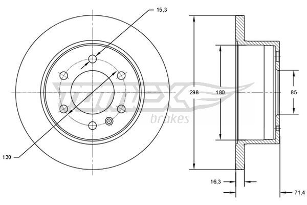 Bremsscheibe TOMEX Brakes TX 71-60