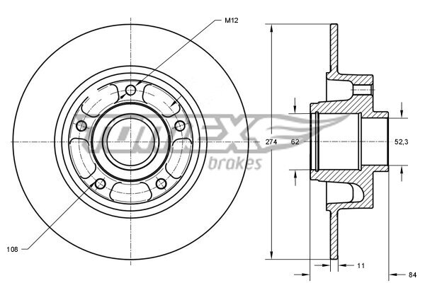 Bremsscheibe TOMEX Brakes TX 71-831