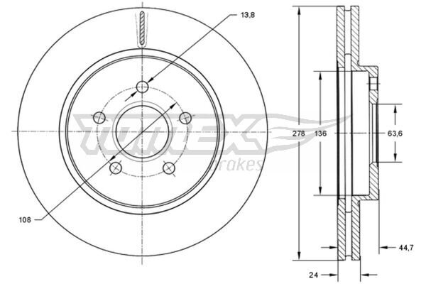 Bremsscheibe TOMEX Brakes TX 72-27