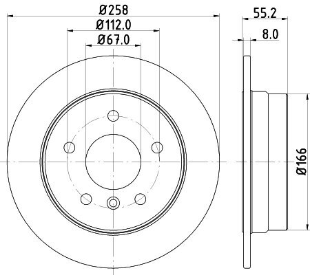 Bremsscheibe HELLA PAGID 8DD 355 106-951