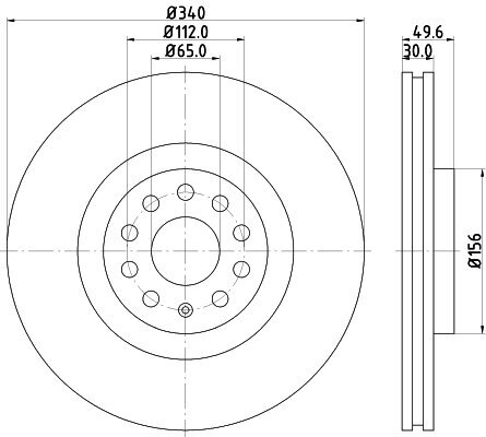 Bremsscheibe HELLA PAGID 8DD 355 129-241