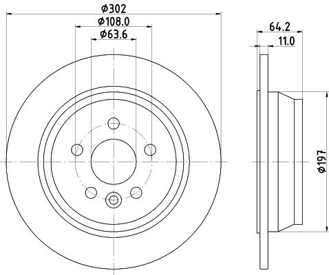 Bremsscheibe HELLA PAGID 8DD 355 126-781 Bild Bremsscheibe HELLA PAGID 8DD 355 126-781