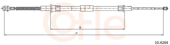 Seilzug, Feststellbremse COFLE 10.4264 Bild Seilzug, Feststellbremse COFLE 10.4264