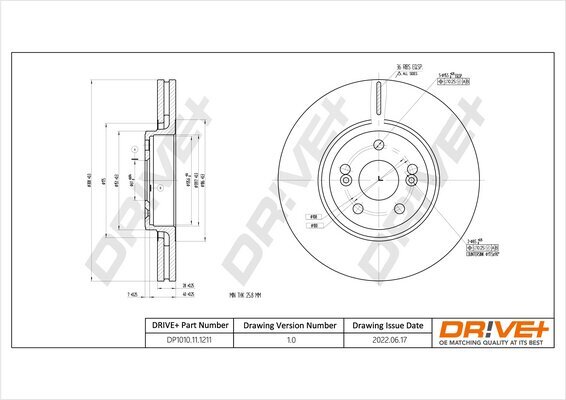 Bremsscheibe Dr!ve+ DP1010.11.1211