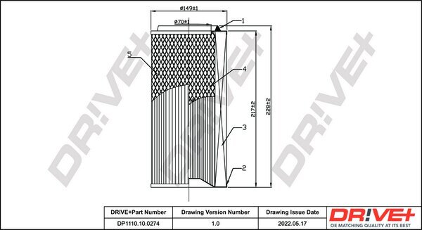 Luftfilter Dr!ve+ DP1110.10.0274