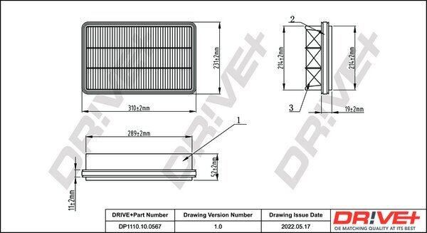 Luftfilter Dr!ve+ DP1110.10.0567 Bild Luftfilter Dr!ve+ DP1110.10.0567