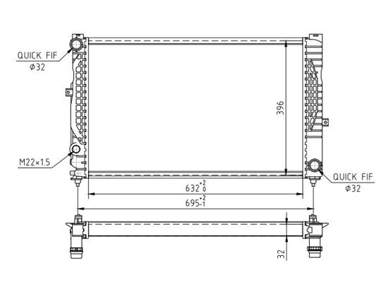 Kühler, Motorkühlung HART 602 083