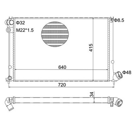 Kühler, Motorkühlung HART 600 944