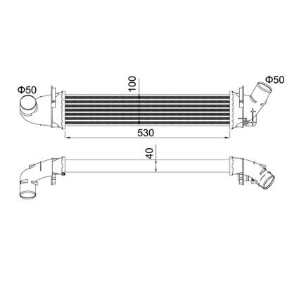 Ladeluftkühler HART 612 528