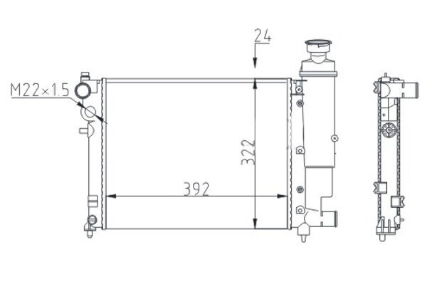 Kühler, Motorkühlung HART 600 482 Bild Kühler, Motorkühlung HART 600 482