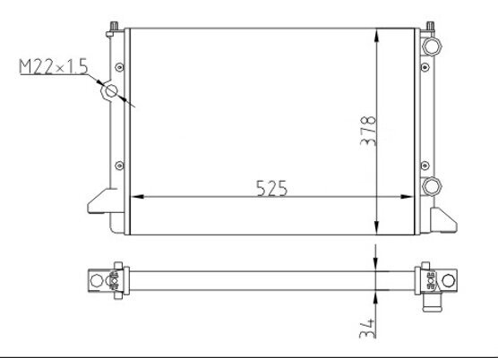 Kühler, Motorkühlung HART 600 525