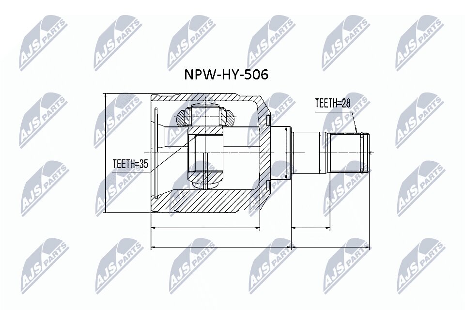 Gelenksatz, Antriebswelle NTY NPW-HY-506