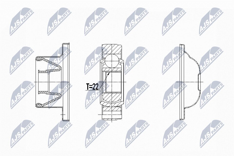 Gelenksatz, Antriebswelle NTY NPW-LR-020