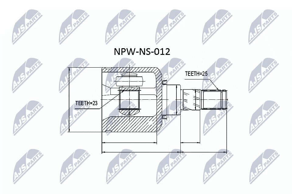 Gelenksatz, Antriebswelle NTY NPW-NS-012 Bild Gelenksatz, Antriebswelle NTY NPW-NS-012