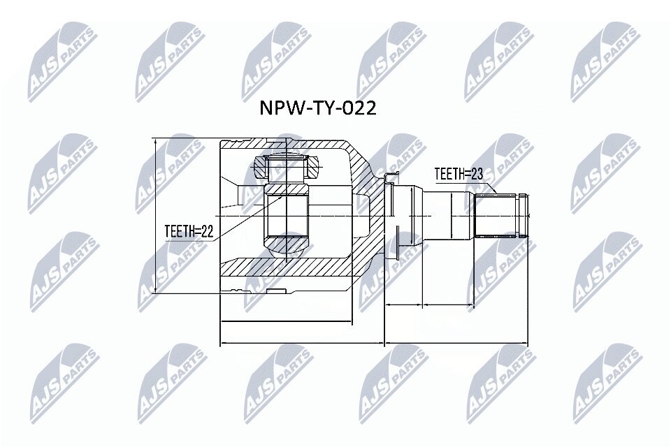 Gelenksatz, Antriebswelle NTY NPW-TY-022