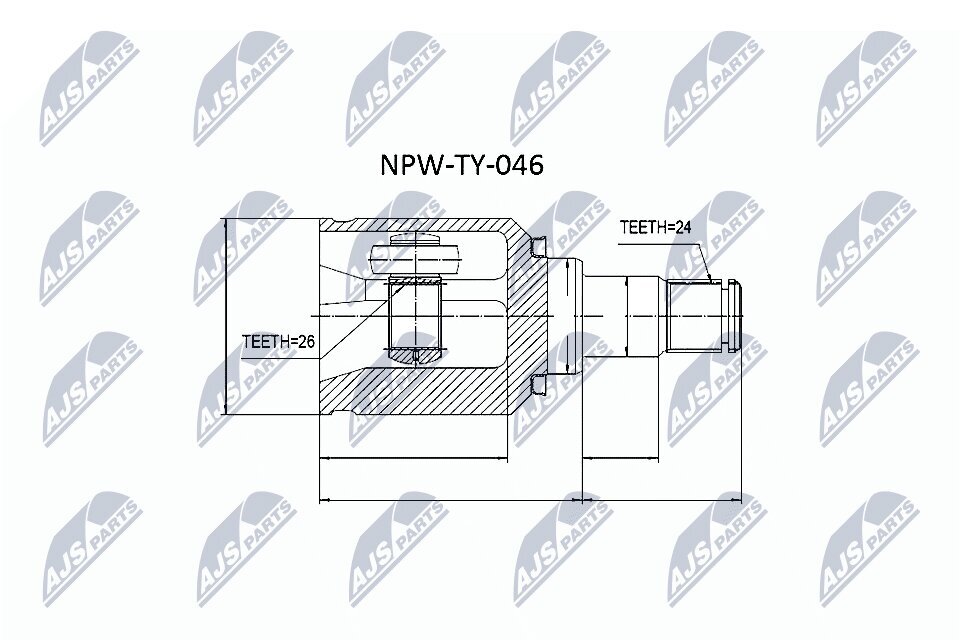 Gelenksatz, Antriebswelle NTY NPW-TY-046