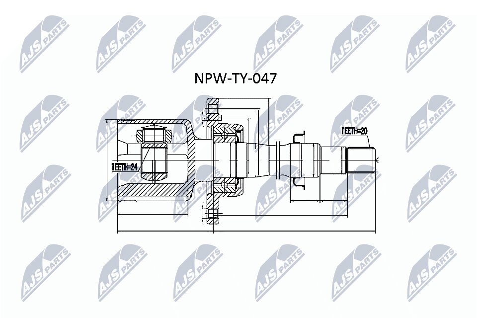 Gelenksatz, Antriebswelle NTY NPW-TY-047