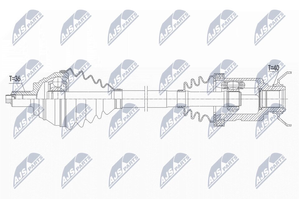 Antriebswelle NTY NPW-VW-183