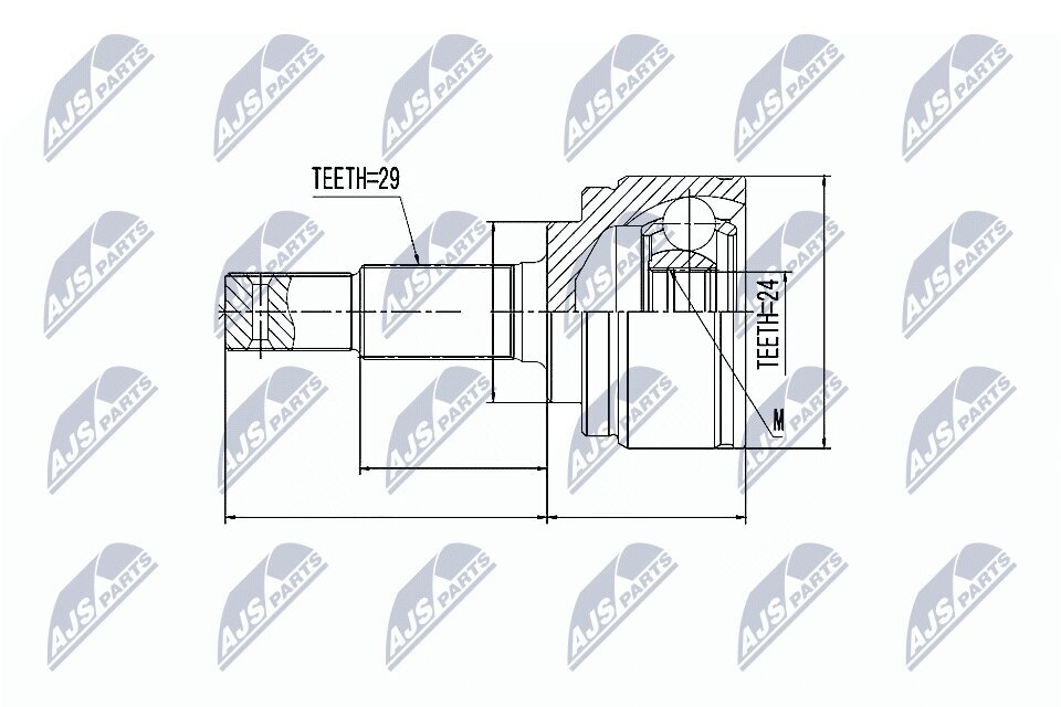 Gelenksatz, Antriebswelle NTY NPZ-NS-065 Bild Gelenksatz, Antriebswelle NTY NPZ-NS-065