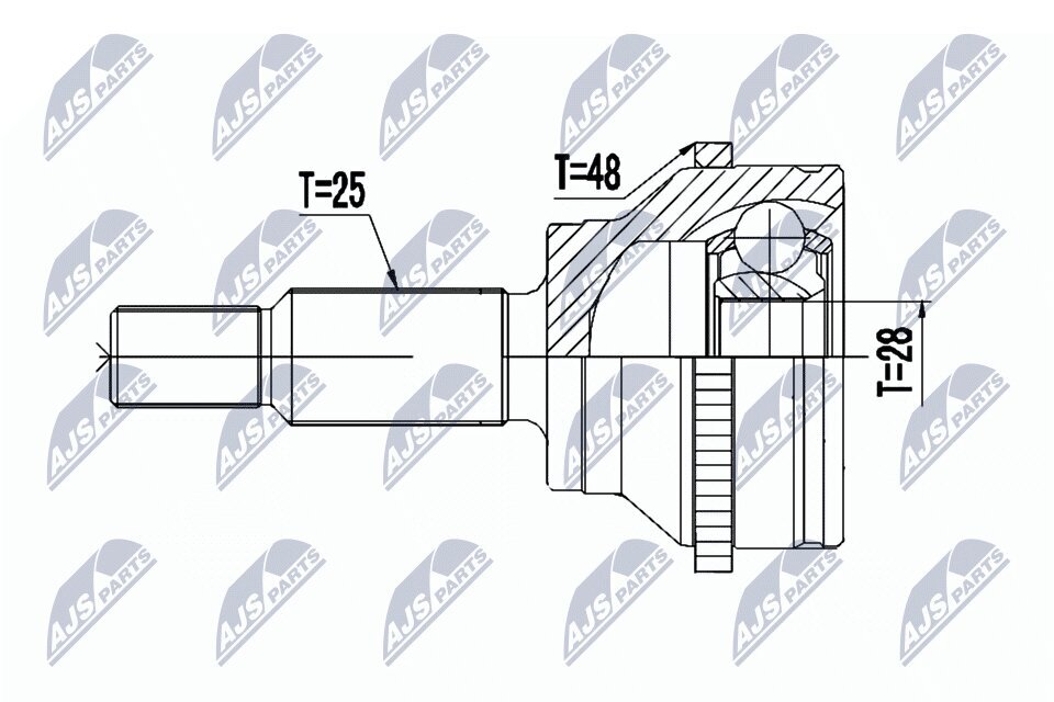 Gelenksatz, Antriebswelle NTY NPZ-RE-051