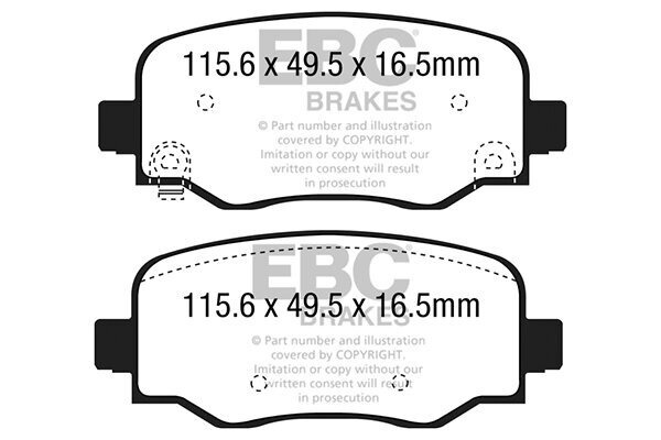 Bremsbelagsatz, Scheibenbremse EBC Brakes DP22237